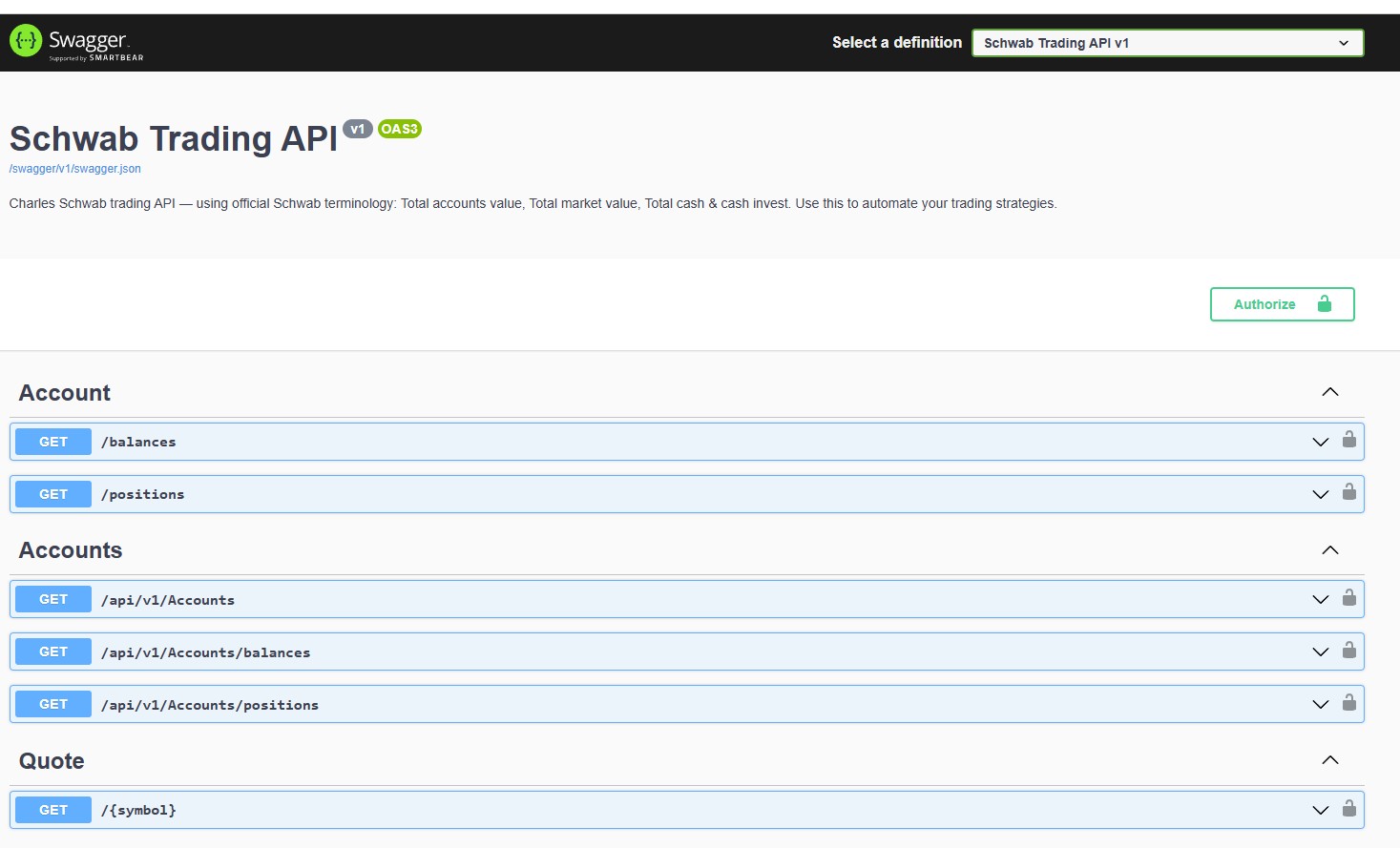 WebApi Swagger